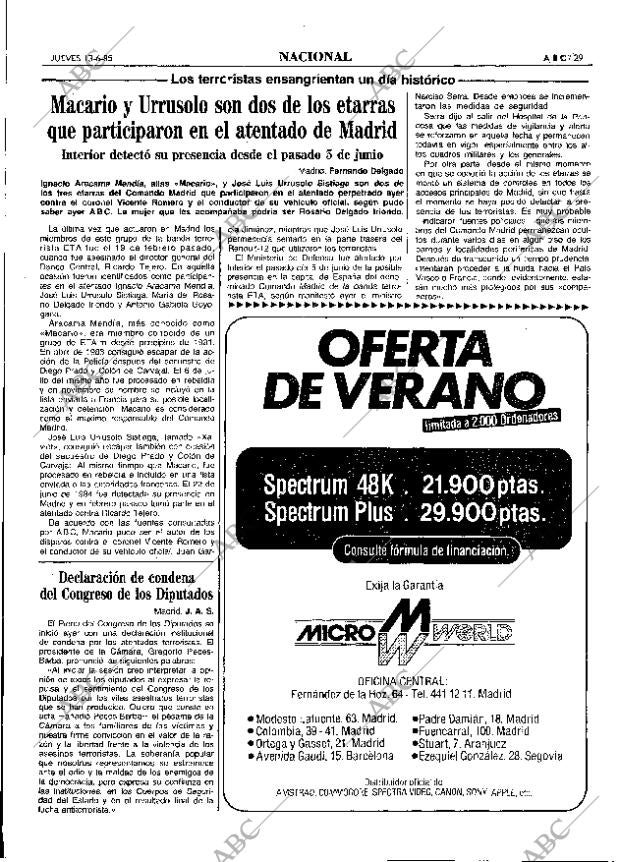 ABC MADRID 13-06-1985 página 29