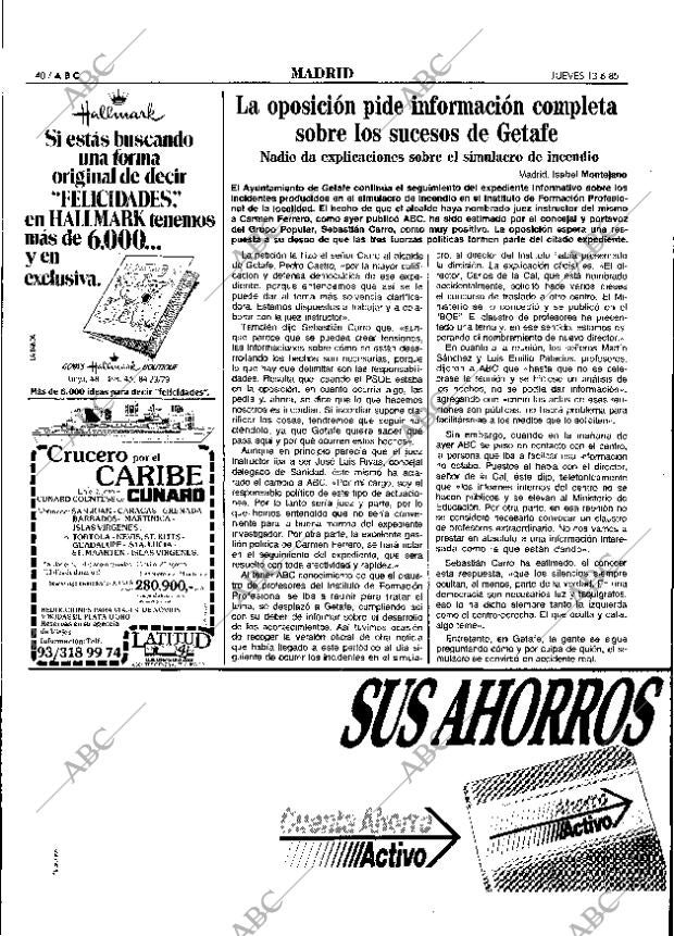 ABC MADRID 13-06-1985 página 40