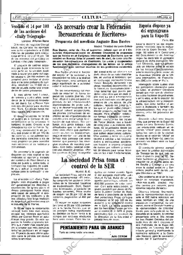 ABC MADRID 13-06-1985 página 45