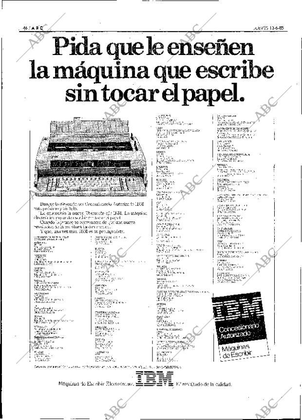 ABC MADRID 13-06-1985 página 46