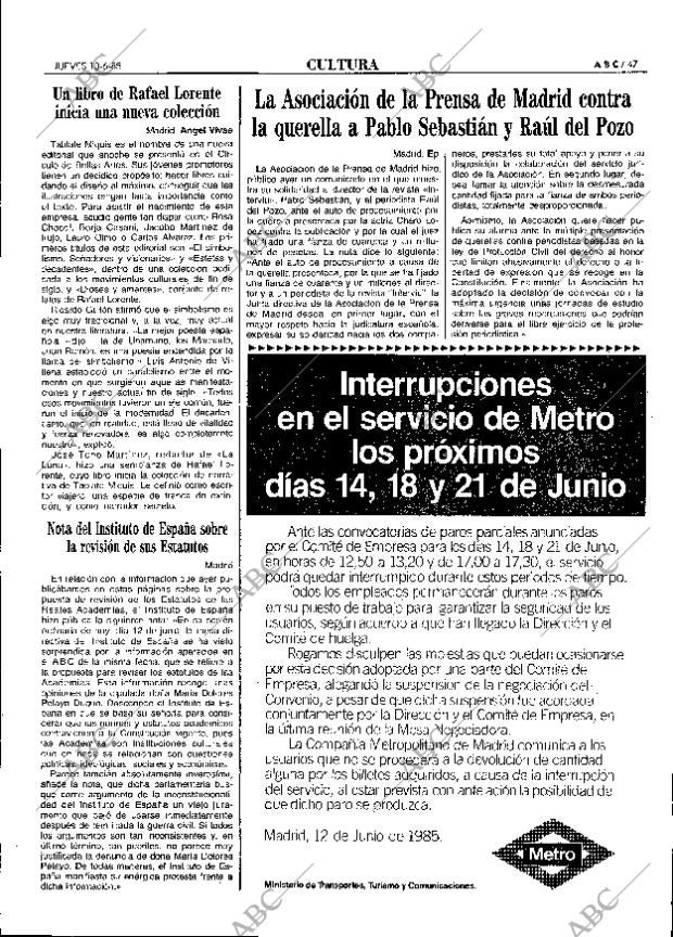 ABC MADRID 13-06-1985 página 47