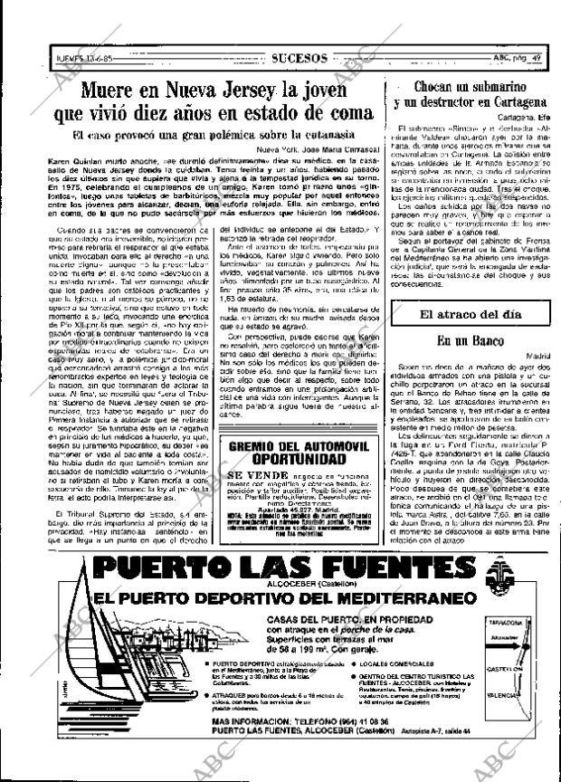 ABC MADRID 13-06-1985 página 49