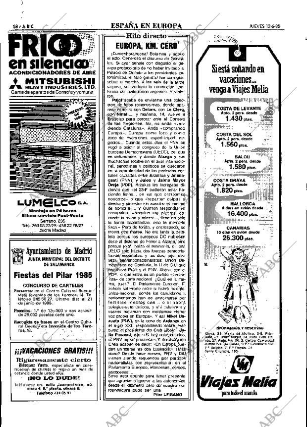 ABC MADRID 13-06-1985 página 58