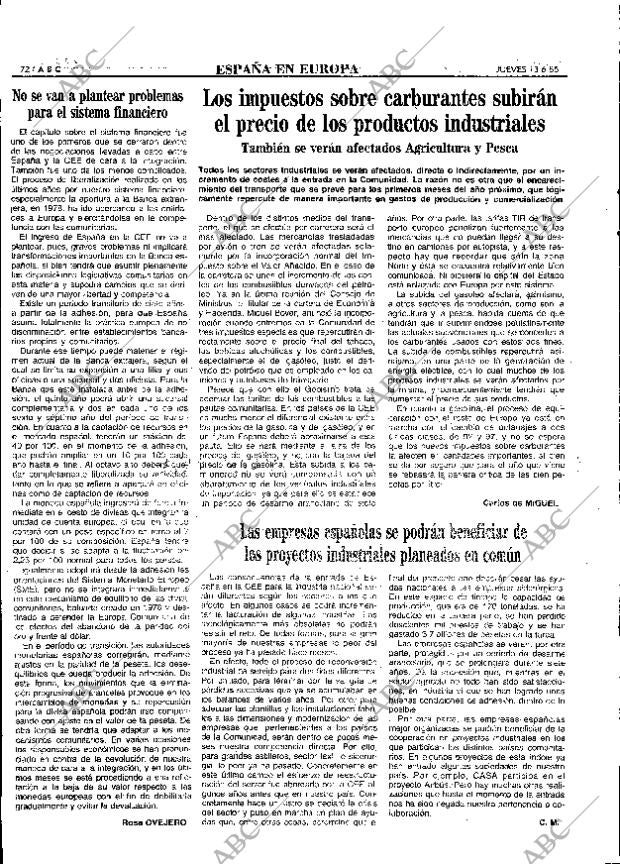 ABC MADRID 13-06-1985 página 72
