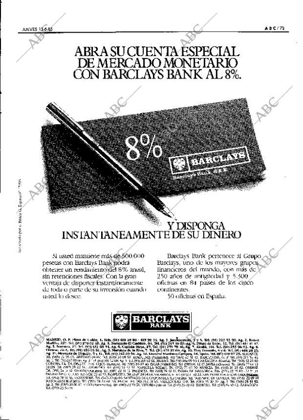 ABC MADRID 13-06-1985 página 73
