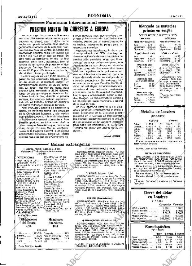 ABC MADRID 13-06-1985 página 81