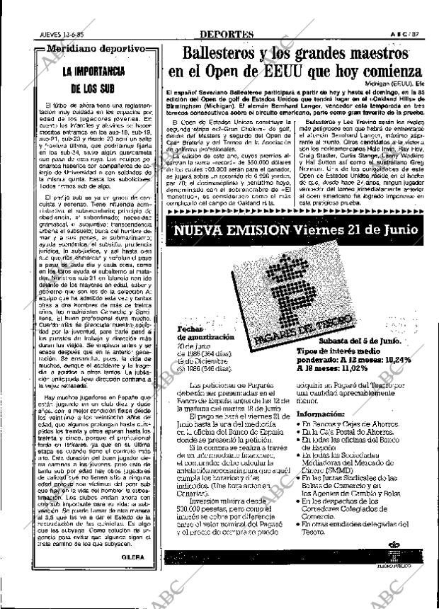ABC MADRID 13-06-1985 página 87