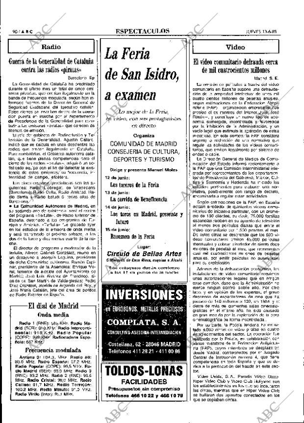 ABC MADRID 13-06-1985 página 90