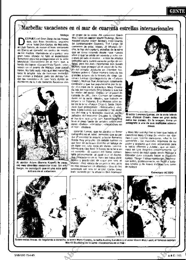 ABC MADRID 15-06-1985 página 103