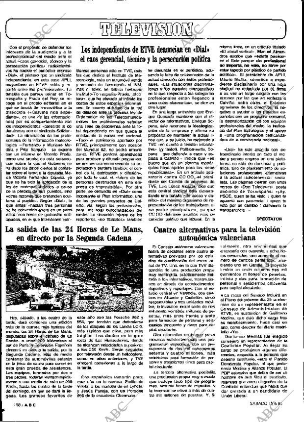 ABC MADRID 15-06-1985 página 108