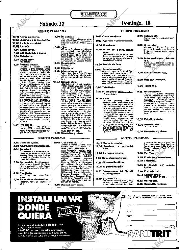 ABC MADRID 15-06-1985 página 109
