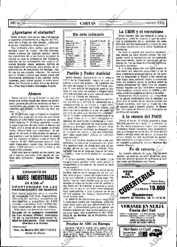 ABC MADRID 15-06-1985 página 14