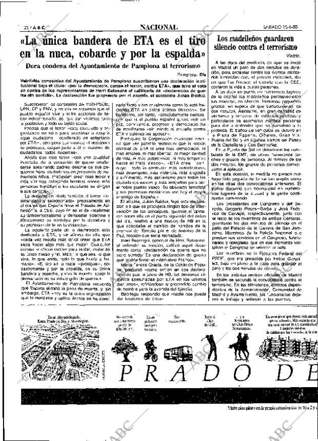 ABC MADRID 15-06-1985 página 22