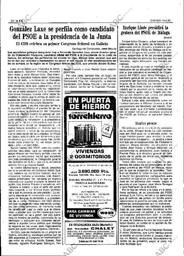 ABC MADRID 15-06-1985 página 24