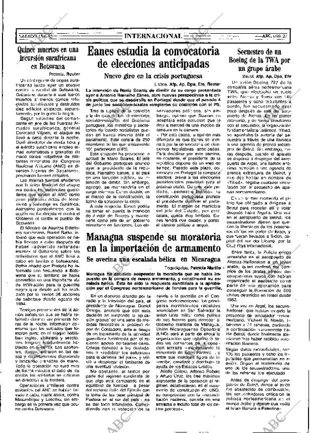 ABC MADRID 15-06-1985 página 27