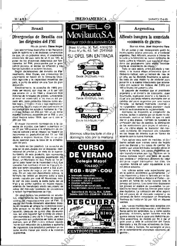ABC MADRID 15-06-1985 página 30
