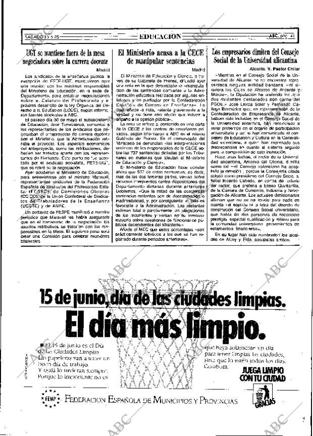 ABC MADRID 15-06-1985 página 41