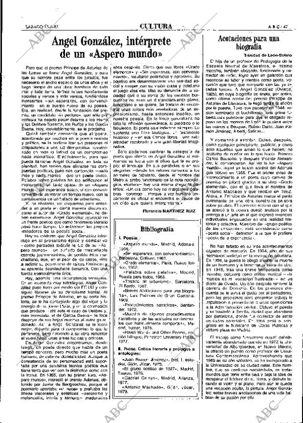 ABC MADRID 15-06-1985 página 47