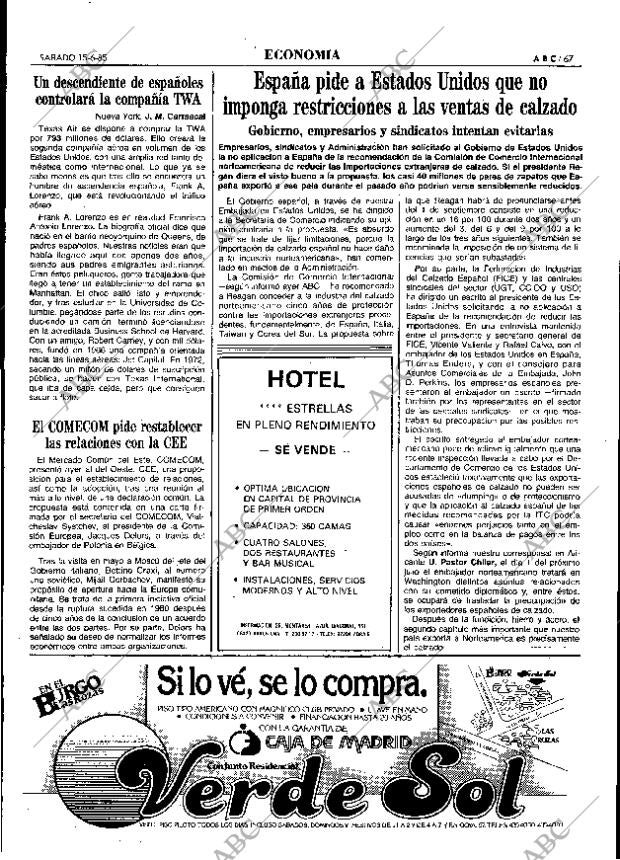 ABC MADRID 15-06-1985 página 67