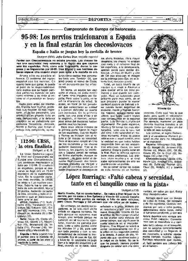 ABC MADRID 15-06-1985 página 73
