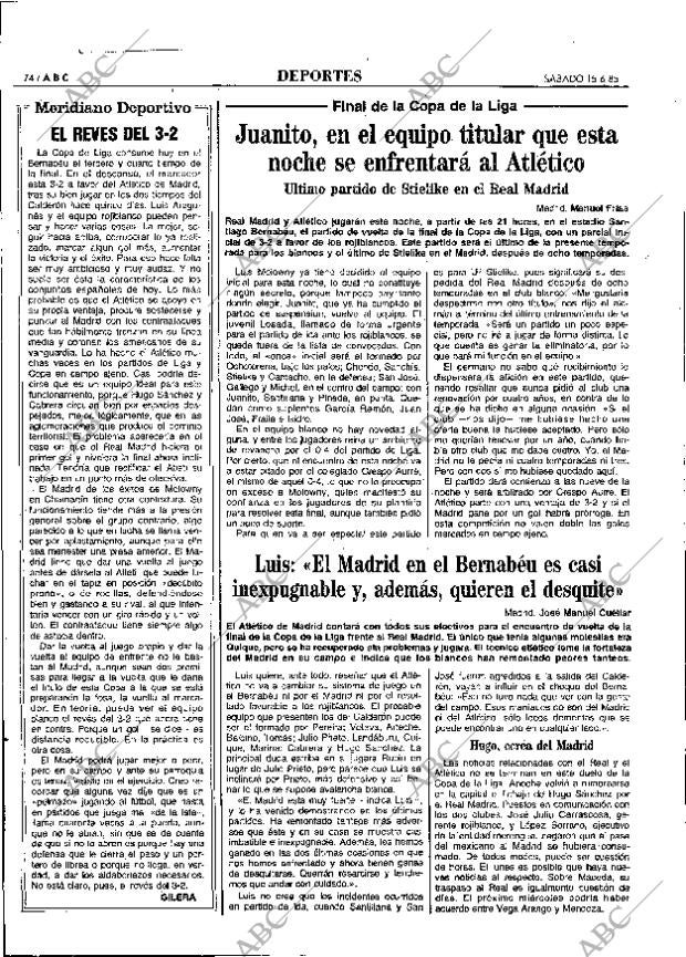 ABC MADRID 15-06-1985 página 74