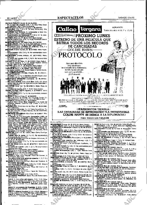 ABC MADRID 15-06-1985 página 82