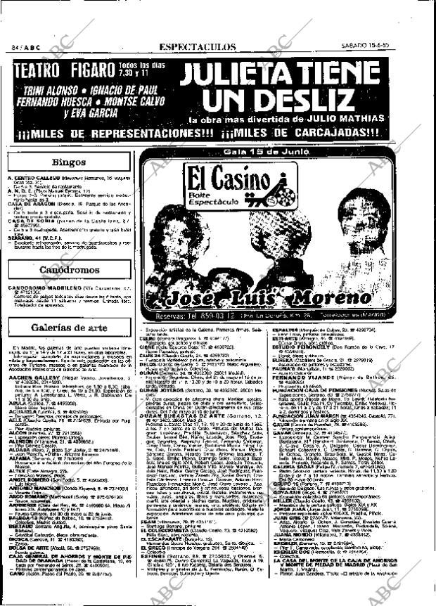 ABC MADRID 15-06-1985 página 84