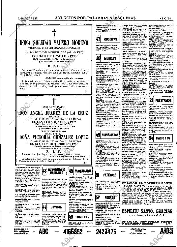 ABC MADRID 15-06-1985 página 95