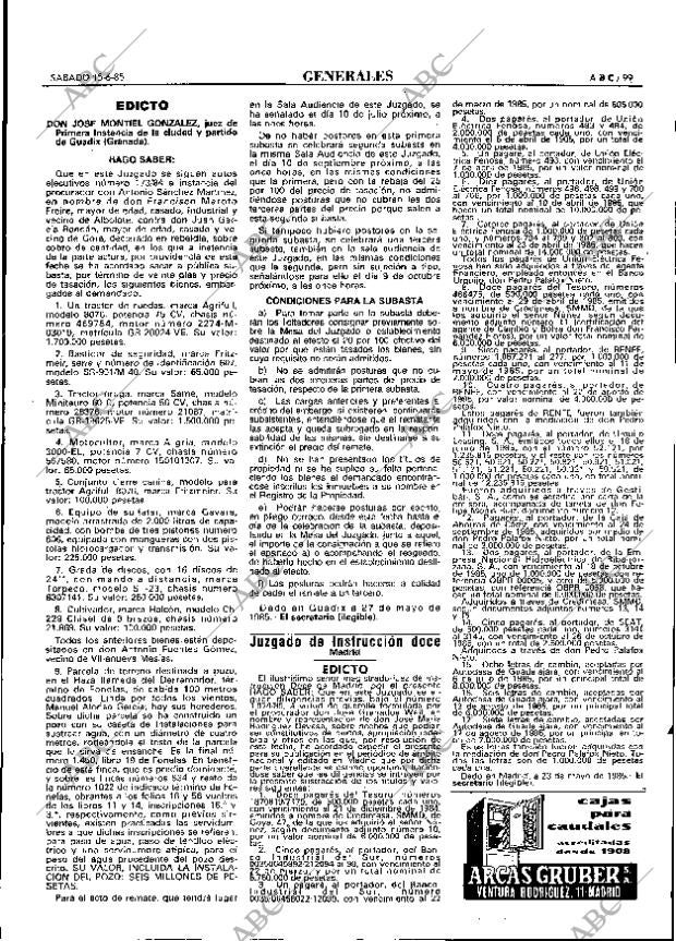 ABC MADRID 15-06-1985 página 99