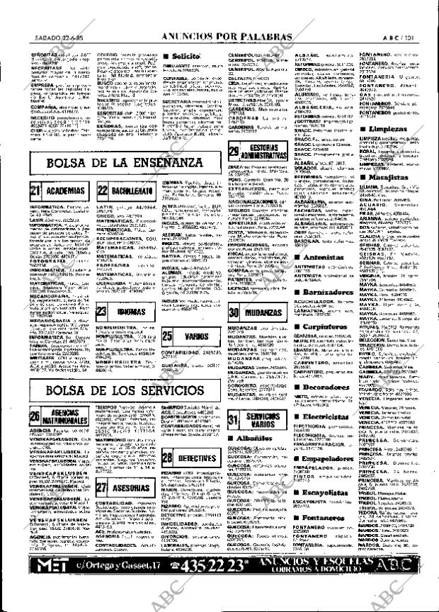 ABC MADRID 22-06-1985 página 101