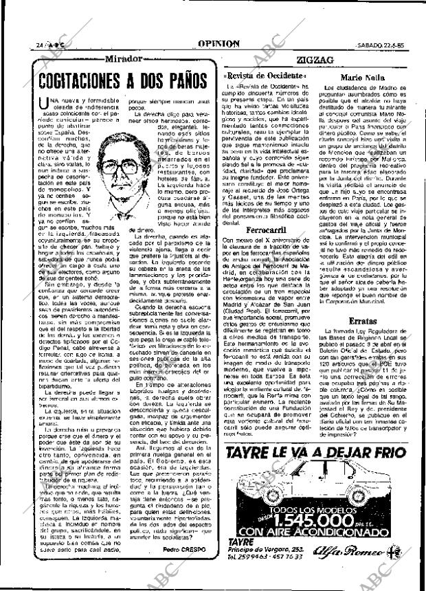 ABC MADRID 22-06-1985 página 24