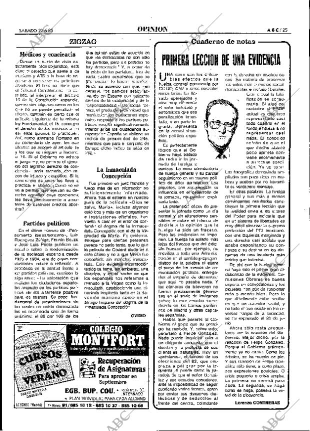 ABC MADRID 22-06-1985 página 25