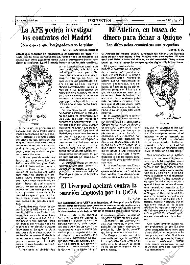 ABC MADRID 22-06-1985 página 83