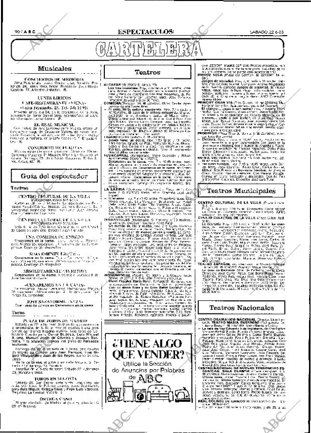 ABC MADRID 22-06-1985 página 90