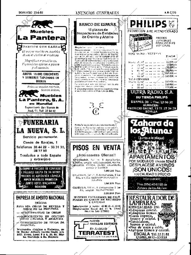 ABC SEVILLA 23-06-1985 página 75