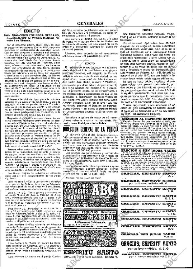 ABC MADRID 27-06-1985 página 110