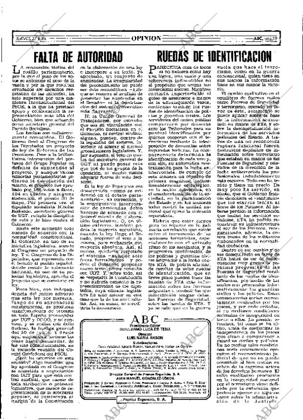 ABC MADRID 27-06-1985 página 19