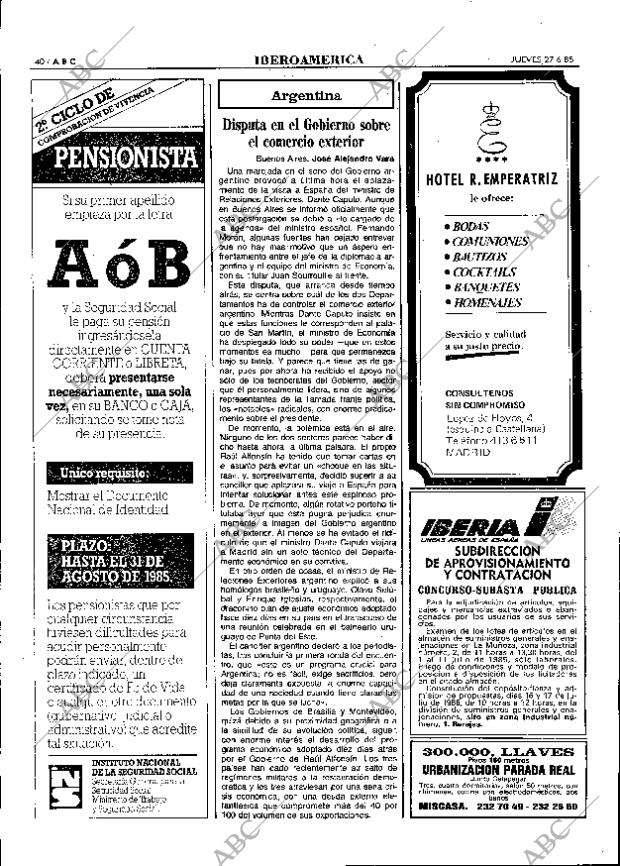 ABC MADRID 27-06-1985 página 40
