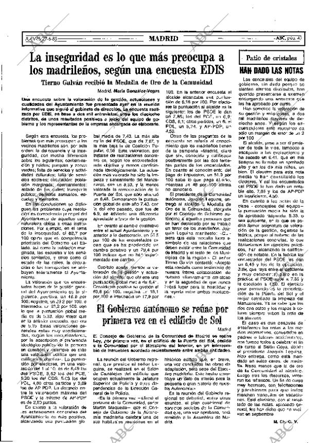 ABC MADRID 27-06-1985 página 43