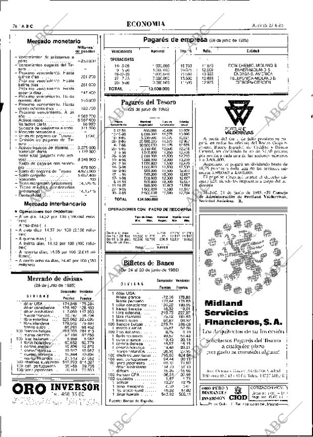 ABC MADRID 27-06-1985 página 76