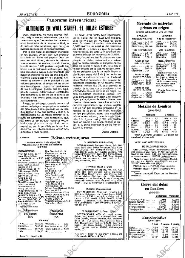 ABC MADRID 27-06-1985 página 77