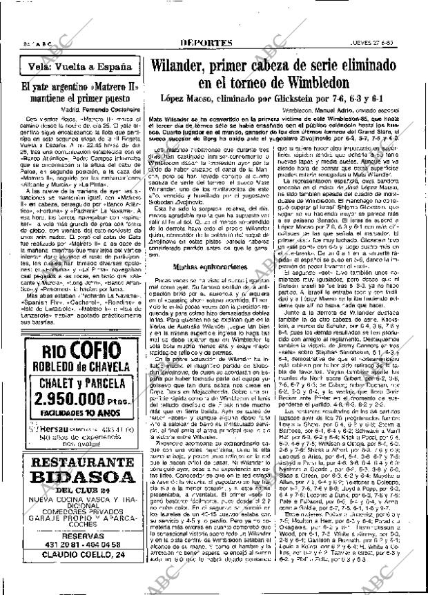ABC MADRID 27-06-1985 página 84