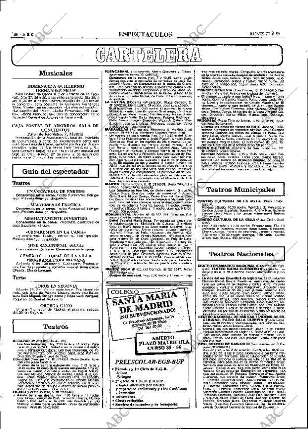 ABC MADRID 27-06-1985 página 88