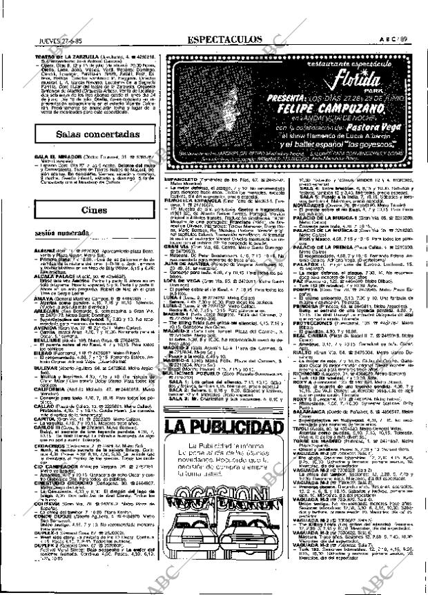 ABC MADRID 27-06-1985 página 89