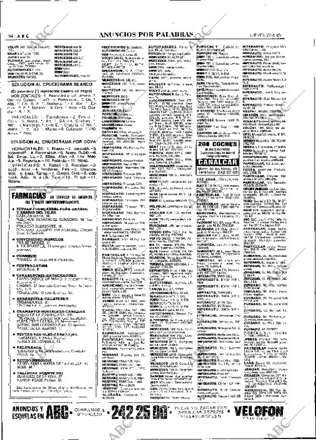 ABC MADRID 27-06-1985 página 94