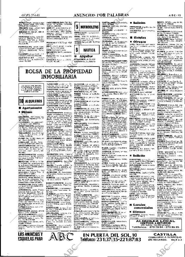 ABC MADRID 27-06-1985 página 95