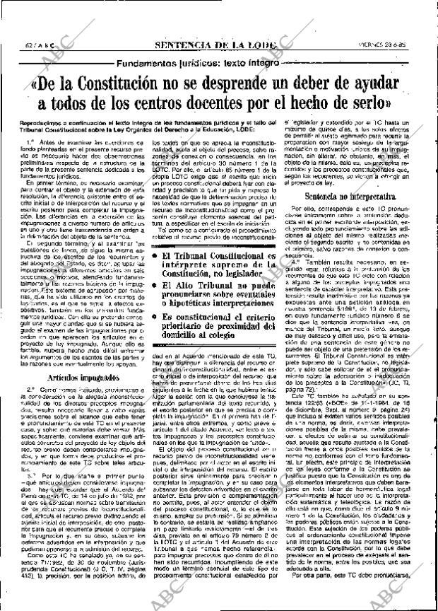 ABC MADRID 28-06-1985 página 62