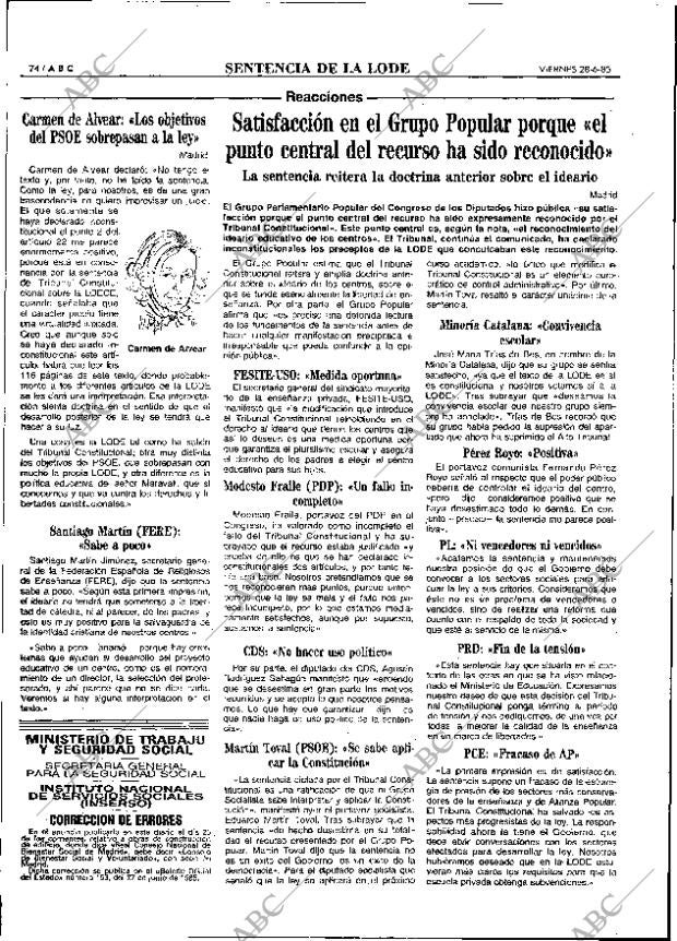 ABC MADRID 28-06-1985 página 74