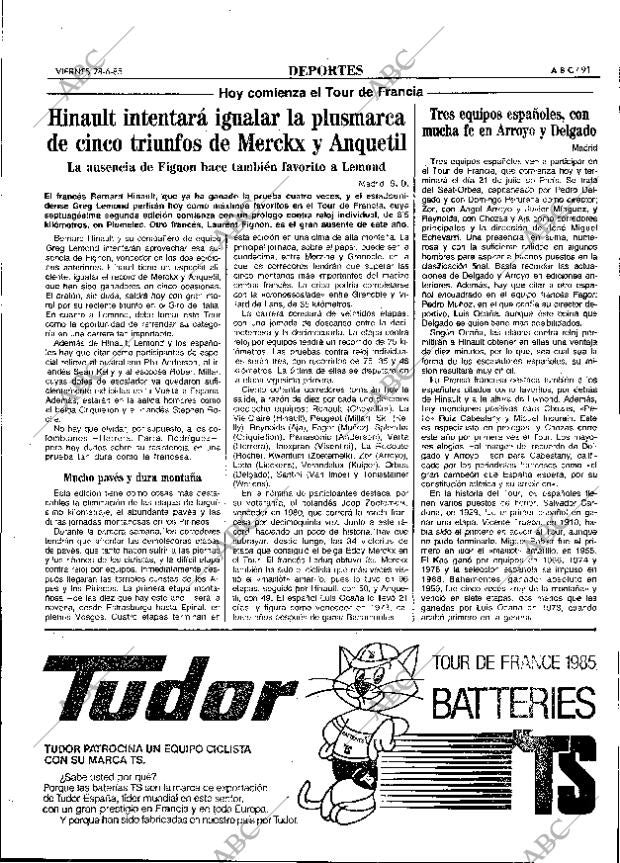 ABC MADRID 28-06-1985 página 91