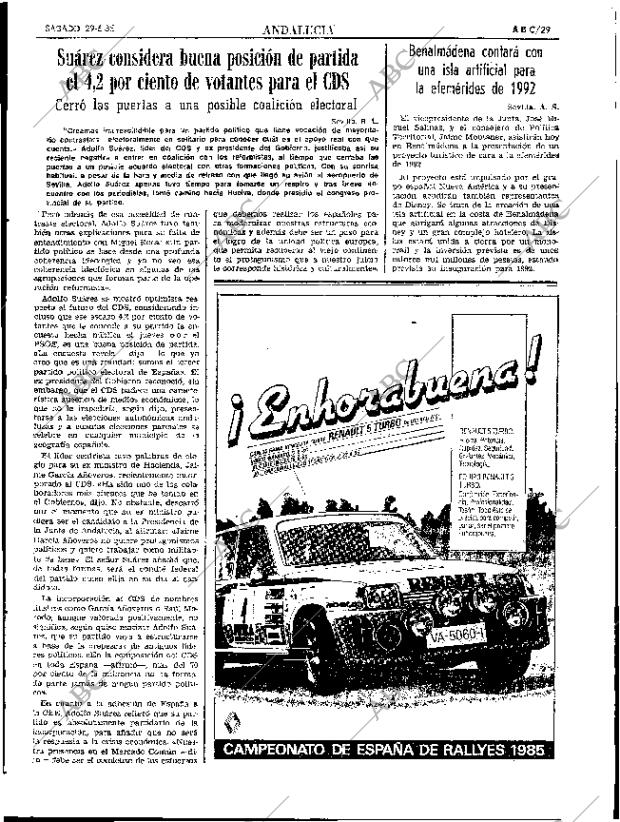 ABC SEVILLA 29-06-1985 página 29